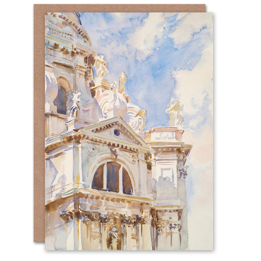 John Sargent Art Card La Salute Church Venice Watercolour