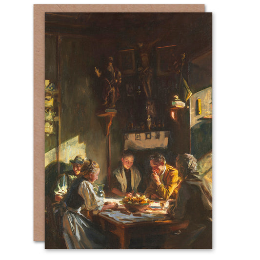 John Singer Sargent Art Card Tyrolese Interior Oil Painting