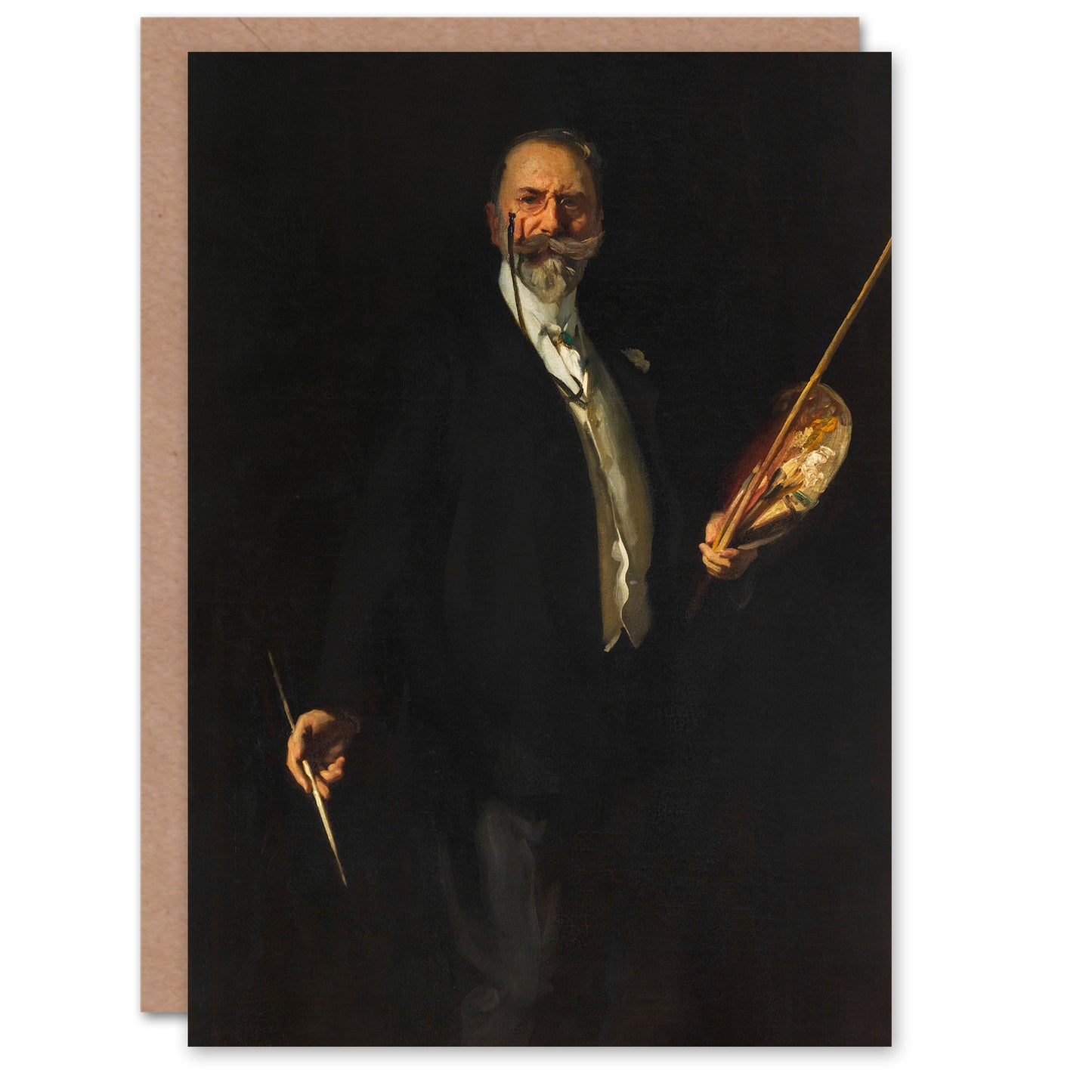 John S Sargent Art Card Artist William Merritt Chase Portrait