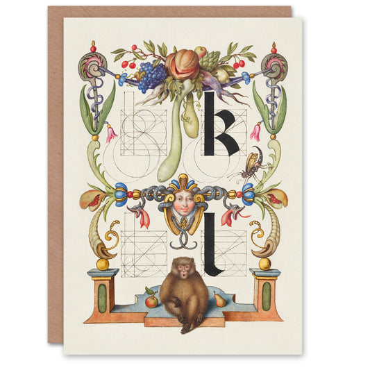 Model Book of Calligraphy Art Card Pictorial Letter Guide K and l