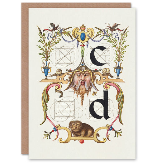 Model Book of Calligraphy Art Card Pictoral Letter Guide C And D