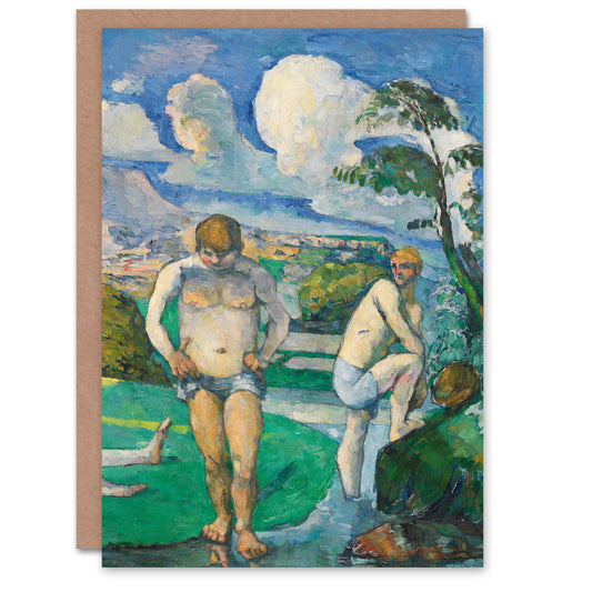 Paul Cezanne Art Card Bathers at Rest Oil Painting