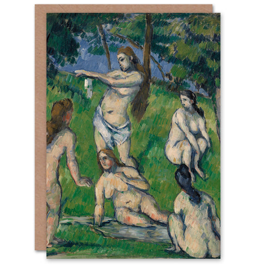 Paul Cezanne Art Card Five Bathers Cinq Baigneuses Painting