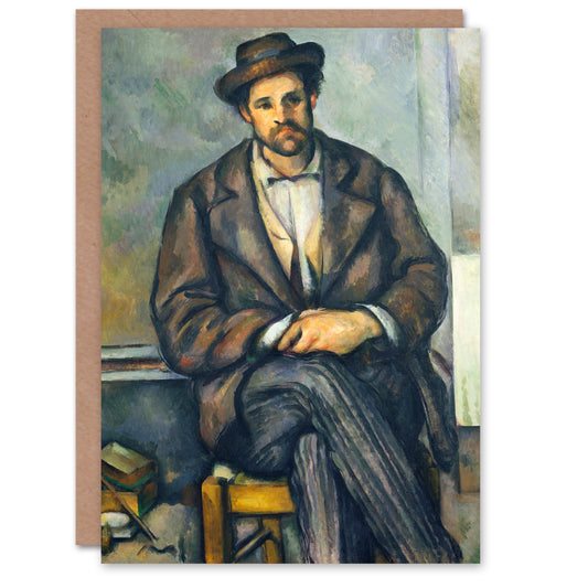 Paul Cezanne Art Card Seated Peasant Portrait Painting