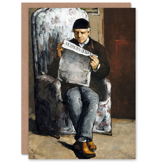 Paul Cezanne Art Card The Artists Father Reading Newspaper