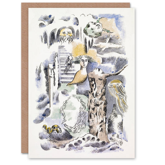 Paul Nash Art Card Ghosts Design for Urne Buriall Book