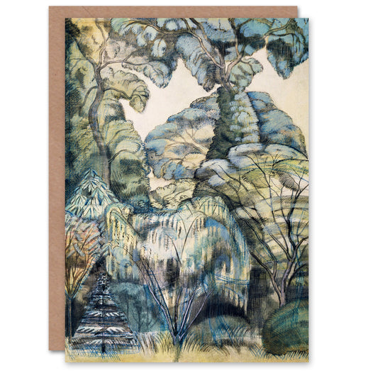 Paul Nash Art Card Trees in Bird Garden Iver Heath