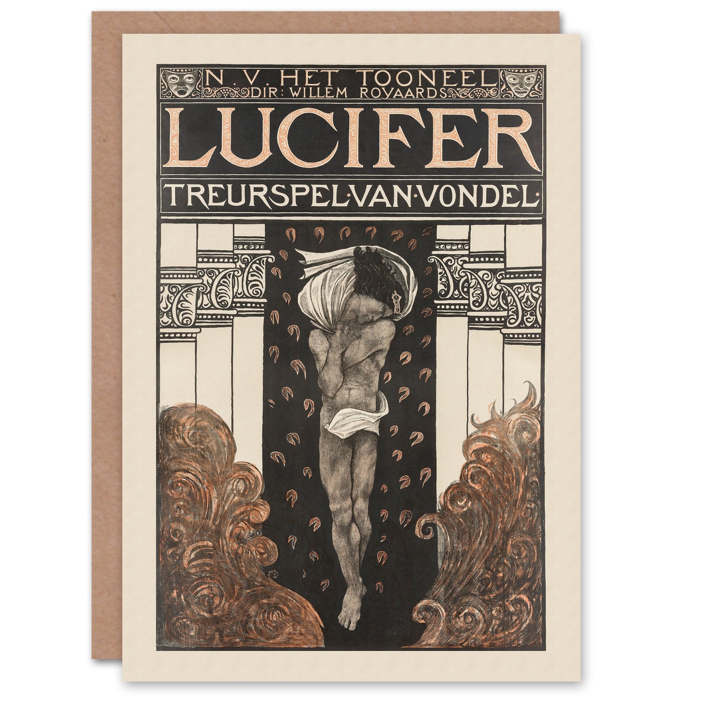Richard R Holst Art Card Lucifer Mourning Game Theatre Poster