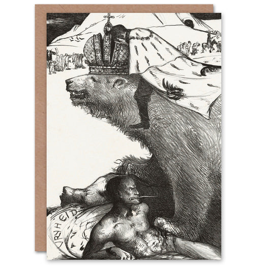 Richard Roland Holst Art Card Tsar Nicholas II on the Russian Bear