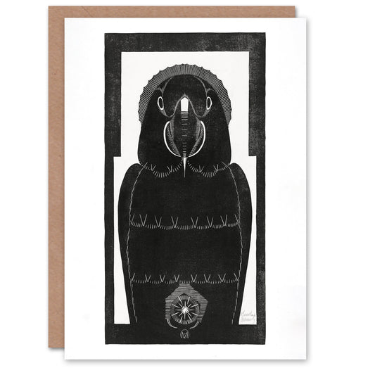 Samuel J De Mesquita Art Card Stylised Ara Macaw Parrot