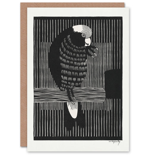 Samuel J De Mesquita Art Card Stylised Galah Cockatoo Bird