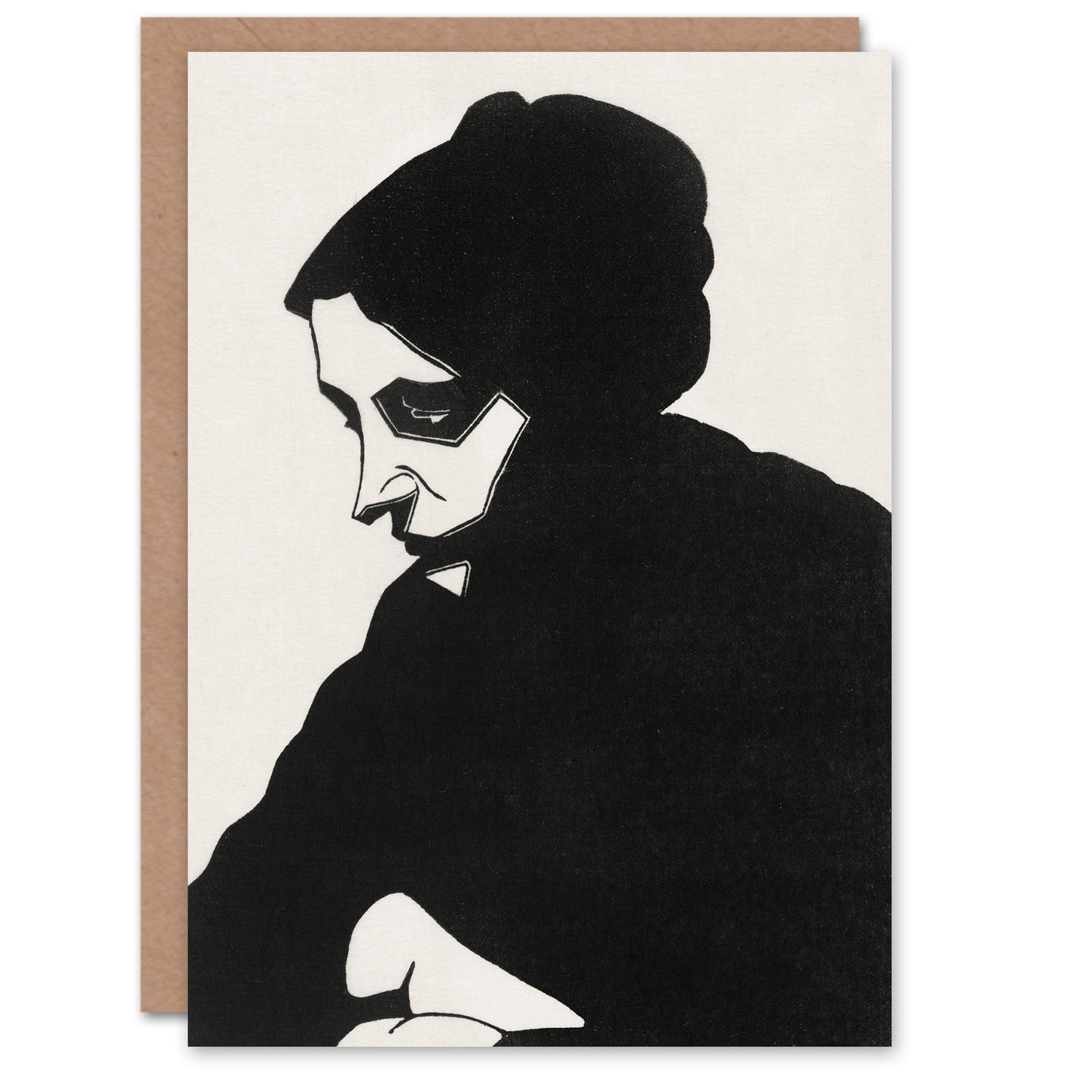 Samuel J De Mesquita Art Card Stylised Portrait of a Woman