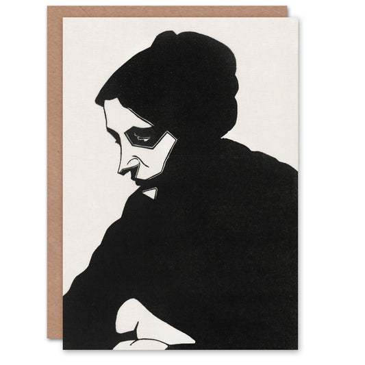 Samuel J De Mesquita Art Card Stylised Portrait of a Woman