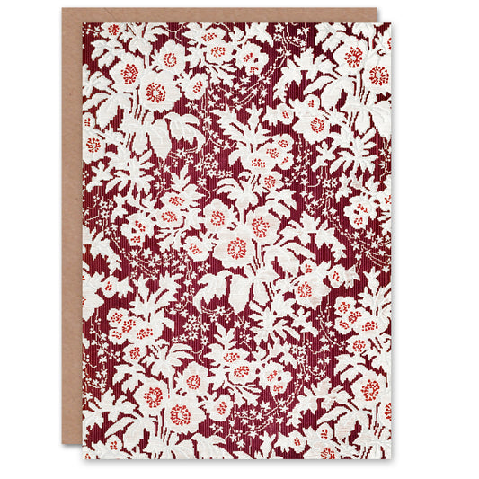 Sir Matthew Digby Wyatt Art Card Vintage Silk Floral Pattern