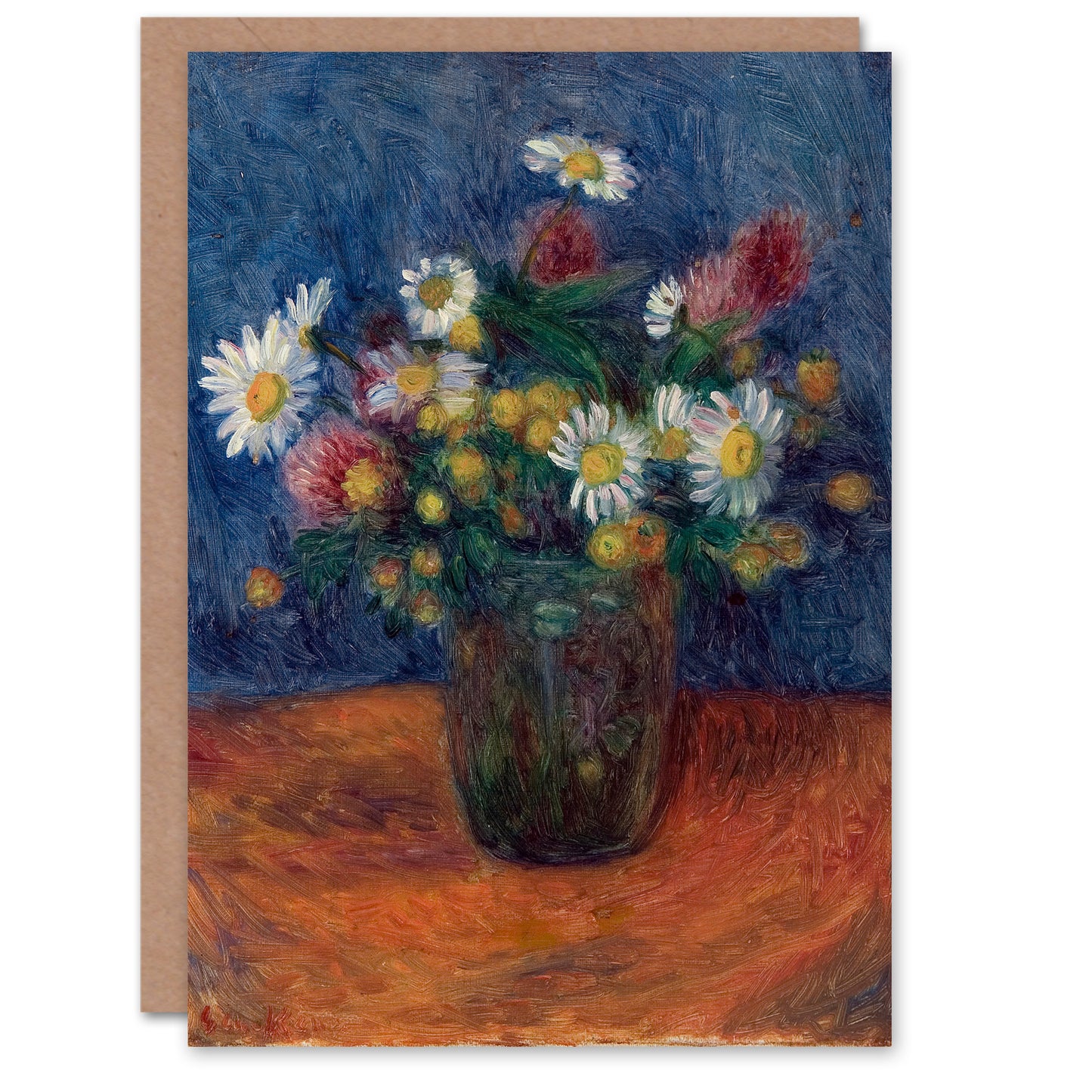 William James Glackens Art Card Flower Bouquet in Vase