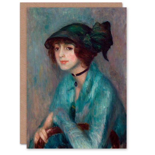 William James Glackens Art Card The Brunette Woman Portrait