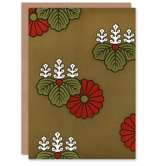 GA and MA Audsley Art Card Vintage Floral Japanese Pattern