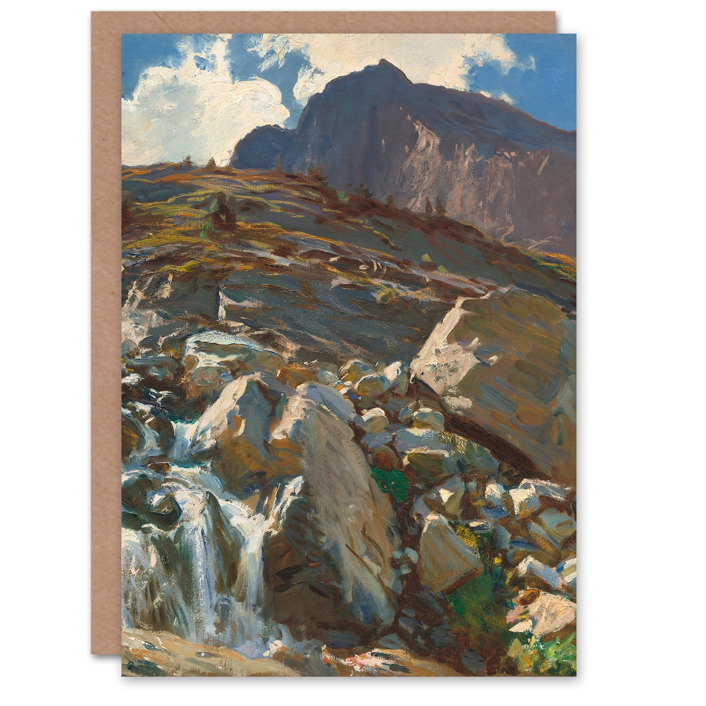 John Singer Sargent Art Card Simplon Pass Landscape Painting
