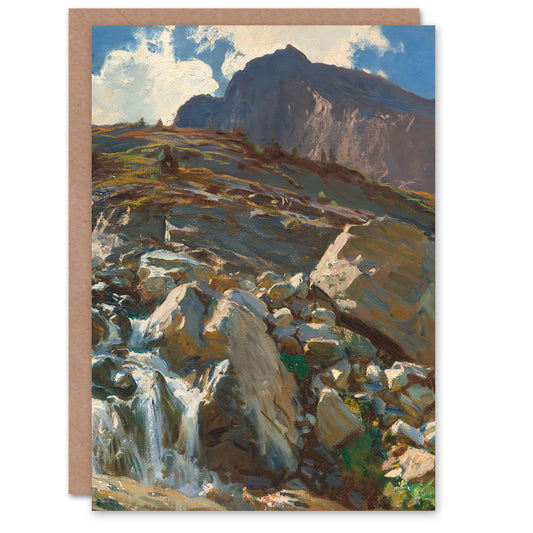 John Singer Sargent Art Card Simplon Pass Landscape Painting