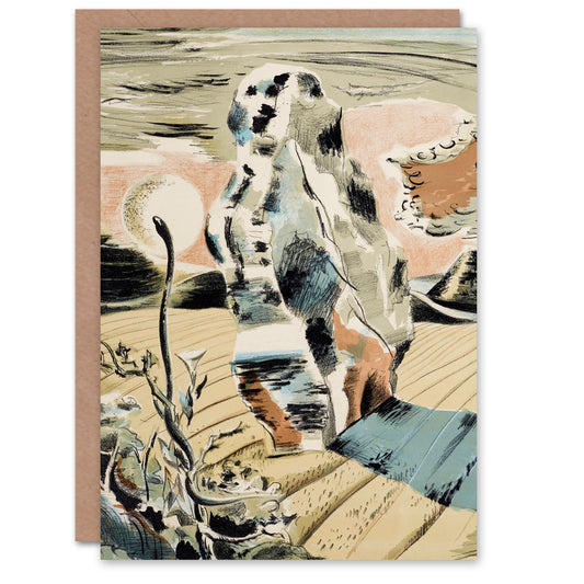 Paul Nash Art Card Avebury Abstract Landscape Painting