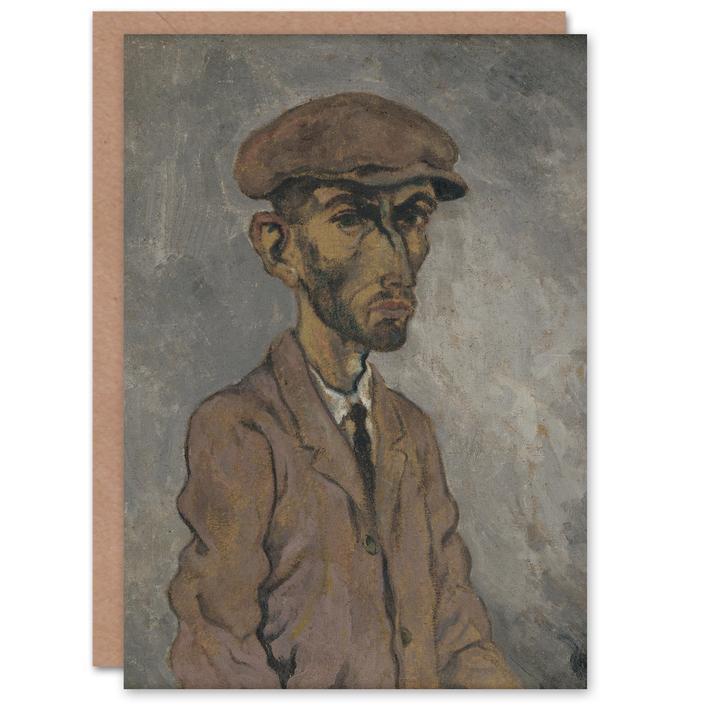 Arnold Weisz Kubincan Art Card Artists Self Portrait