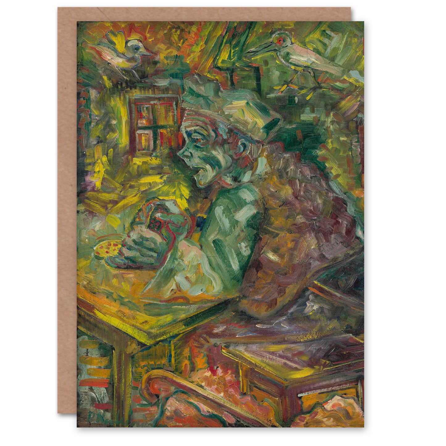 Arnold Weisz Kubincan Art Card At the Table Bold Colourful