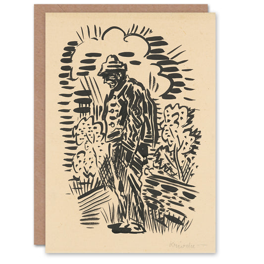 Arnold Weisz Kubincan Art Card Guilt Ink Drawing