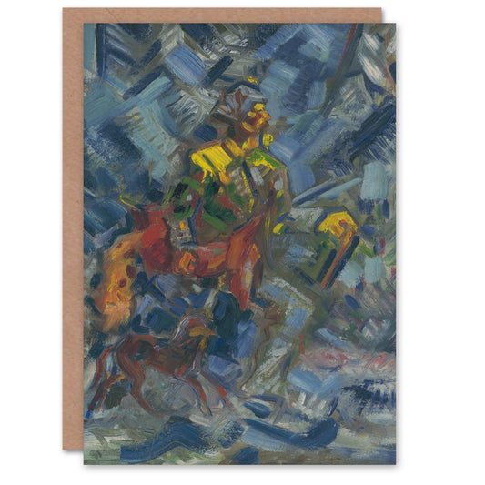 Arnold Weisz Kubincan Art Card Hunter In A Blue Forest