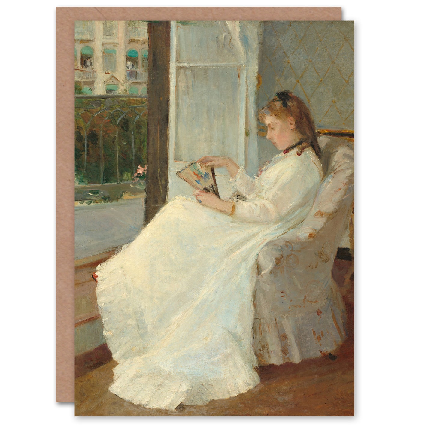 Berthe Morisot Art Card Portrait of Sister at a Window