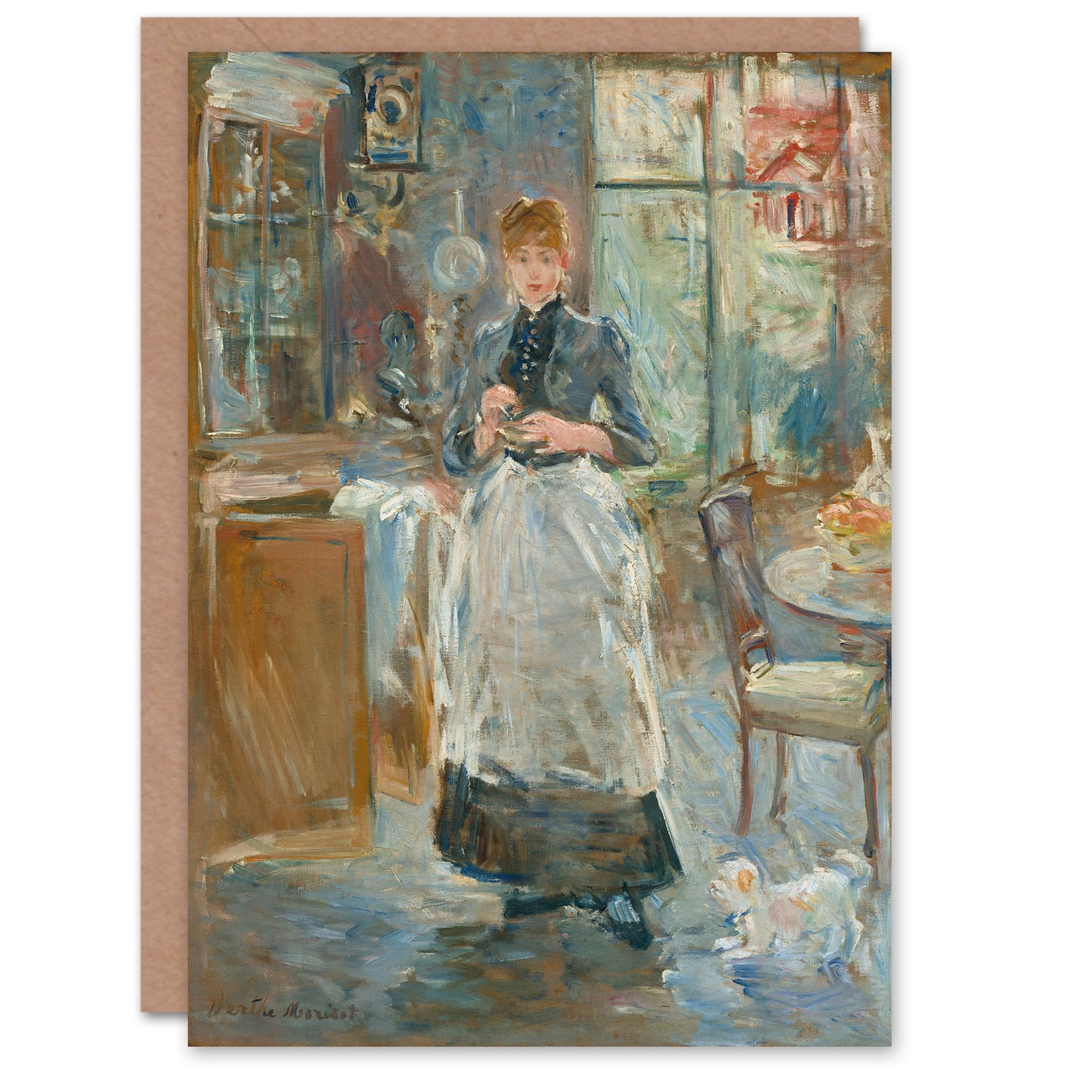 Berthe Morisot Art Card In the Dining Room Oil Painting