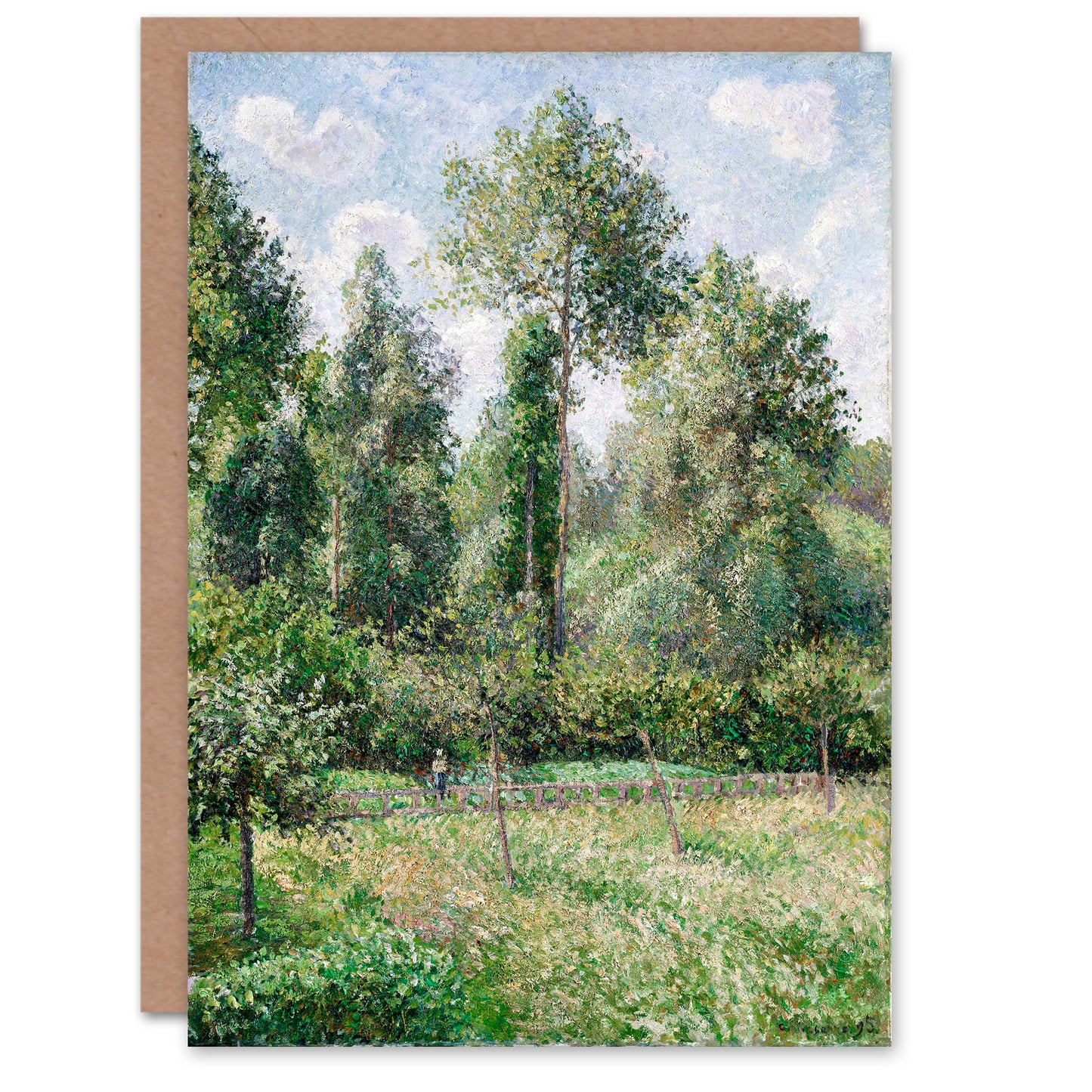Camille Pissarro Art Card Eragny Poplars Landscape