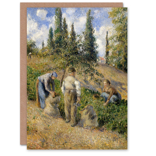 Camille Pissarro Art Card Pontoise Harvest Oil Painting
