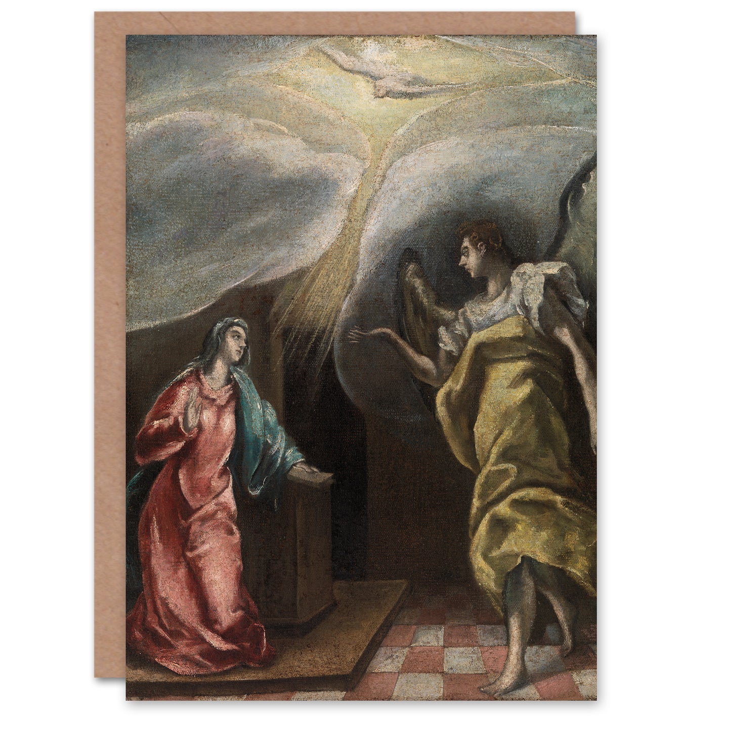 El Greco Art Card Annunciation Archangel Gabriel and Mary