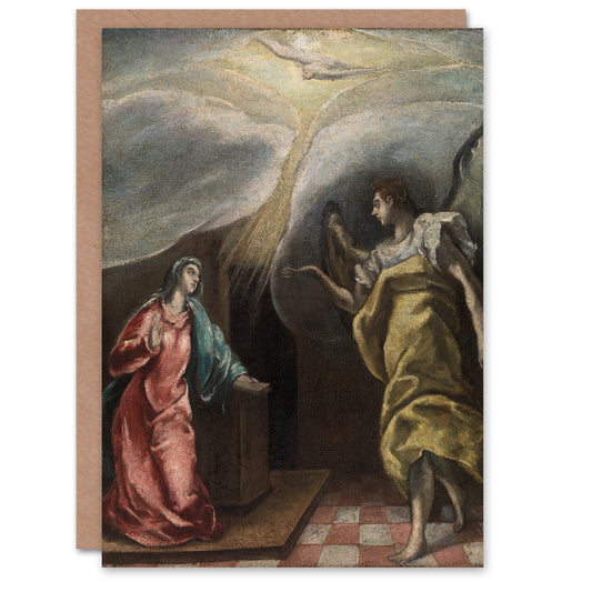 El Greco Art Card Annunciation Archangel Gabriel and Mary