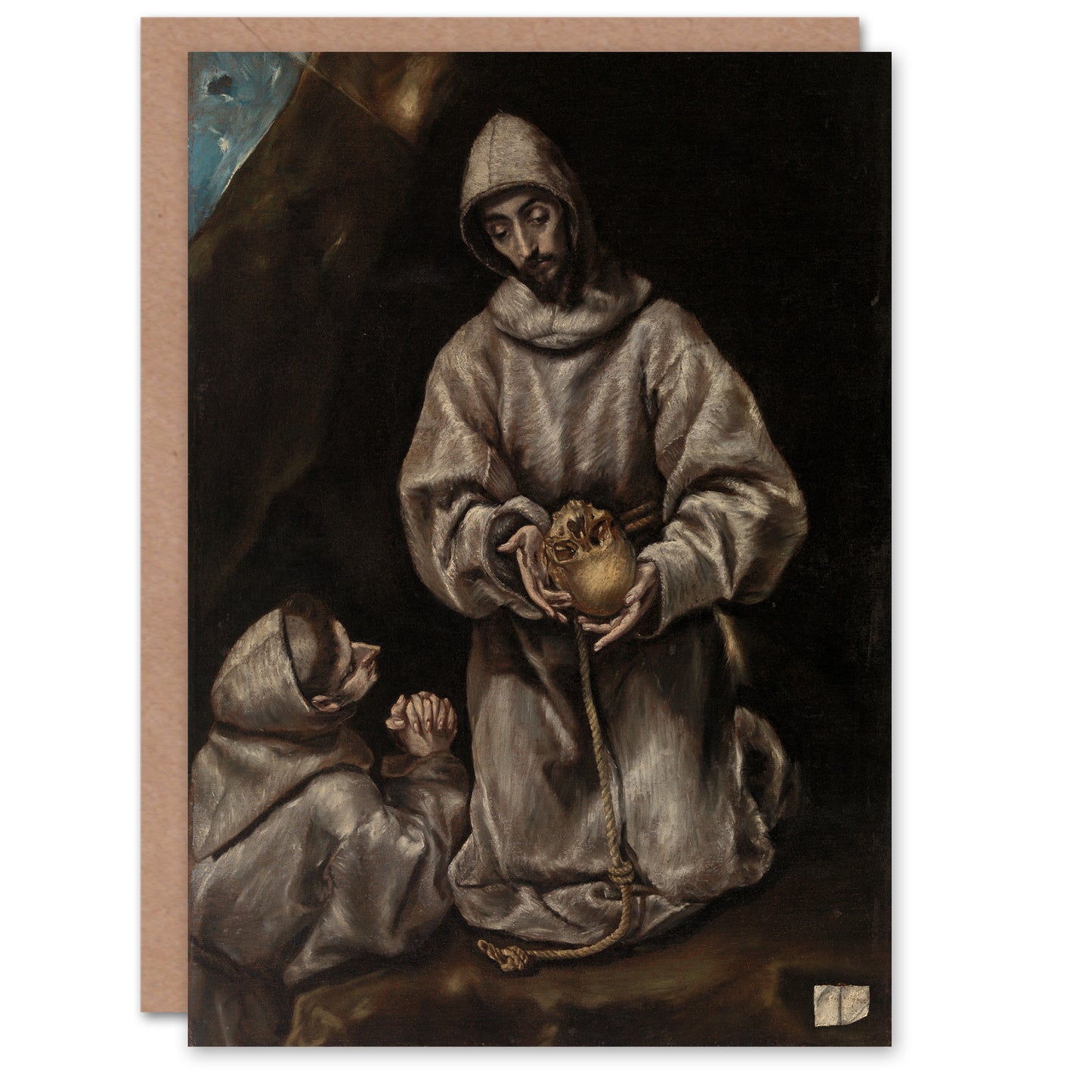 El Greco Art Card St Francis and Brother Leo Meditating on Death