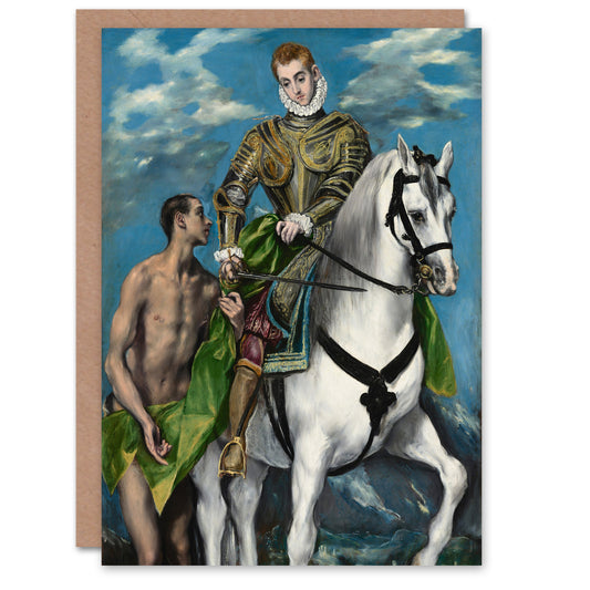 El Greco Art Card Saint Martin and the Beggar Oil Painting
