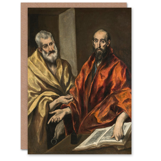 El Greco Art Card Portrait of Saint Peter and Saint Paul