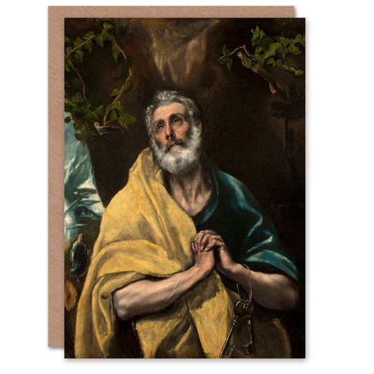 El Greco Art Card Apostle Guilt Saint Peter in Tears