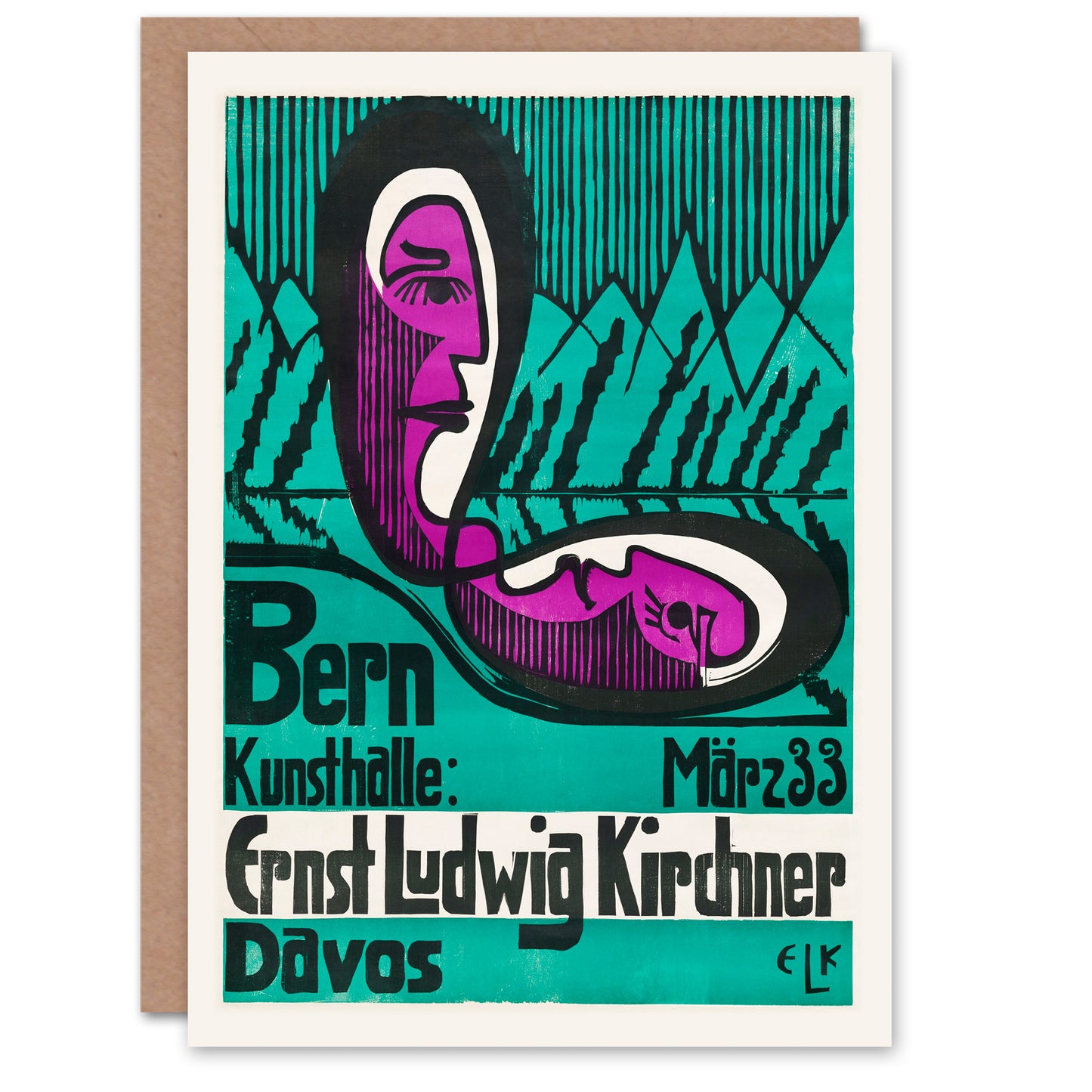 Ernst Ludwig Kirchner Art Card Retrospective Exhibition Poster