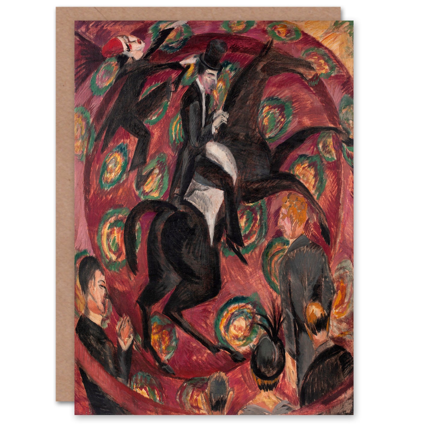 Ernst Ludwig Kirchner Art Card Circus Rider Castanets Dancers