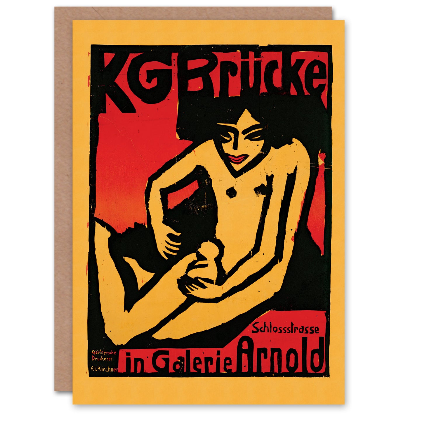 Ernst Ludwig Kirchner Art Card Exhibition Poster for Die Brucke