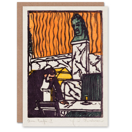 Ernst Ludwig Kirchner Art Card Head Waiter in Cafe