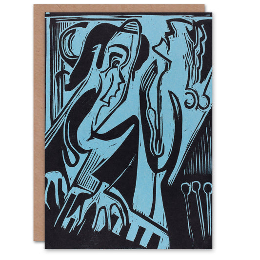 Ernst Ludwig Kirchner Art Card Abstract Pianist and Singer