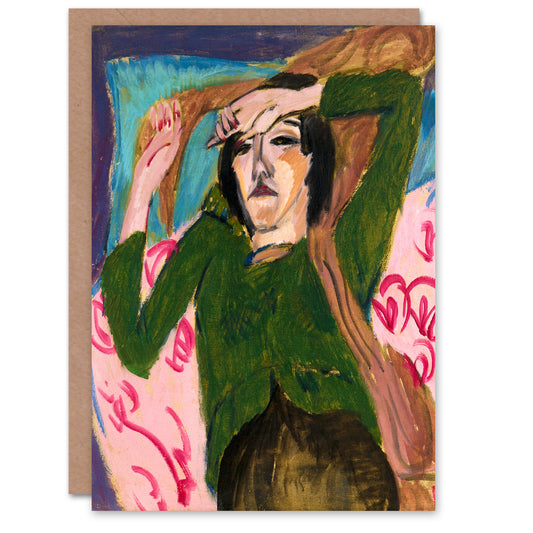 Ernst Ludwig Kirchner Art Card Woman in the Green Blouse