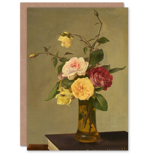 Henri Fantin Latour Art Card Still Life Roses in a Vase