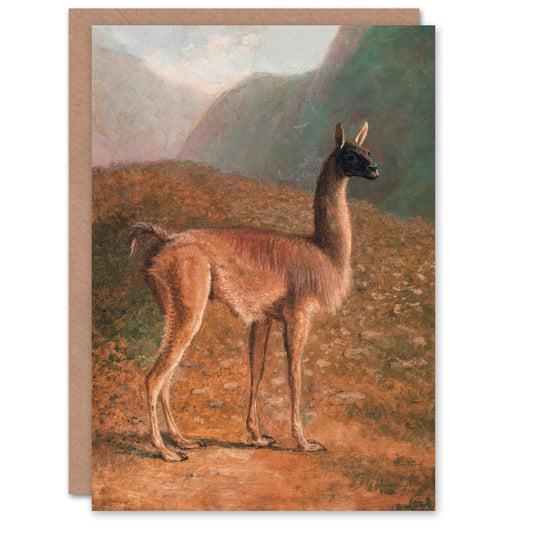 Jacques Laurent Agasse Art Card Guanaco Llama Oil Painting