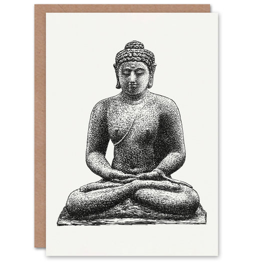 Leo Gestel Art Card Buddha On The Borobudur Drawing