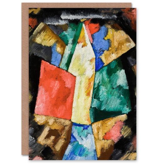 Marsden Hartley Art Card Blue Yellow and Green Abstraction
