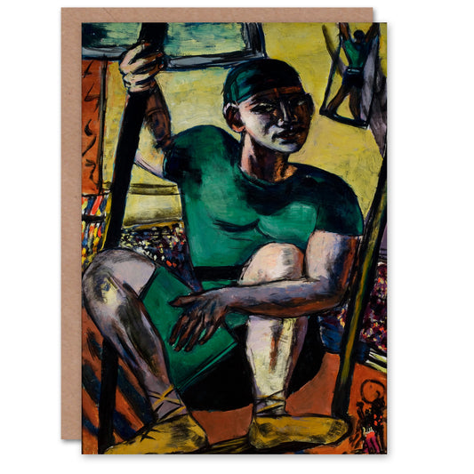 Max Beckmann Art Card Acrobat Portrait on the Trapeze