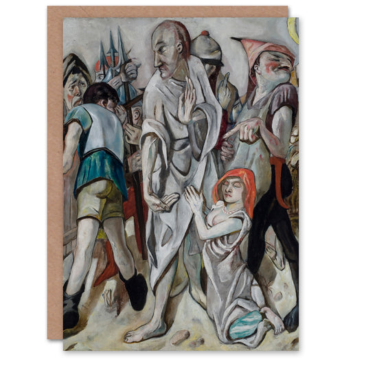 Max Beckmann Art Card Jesus Christ and the Sinner